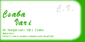 csaba vari business card