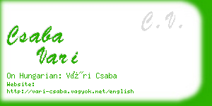 csaba vari business card